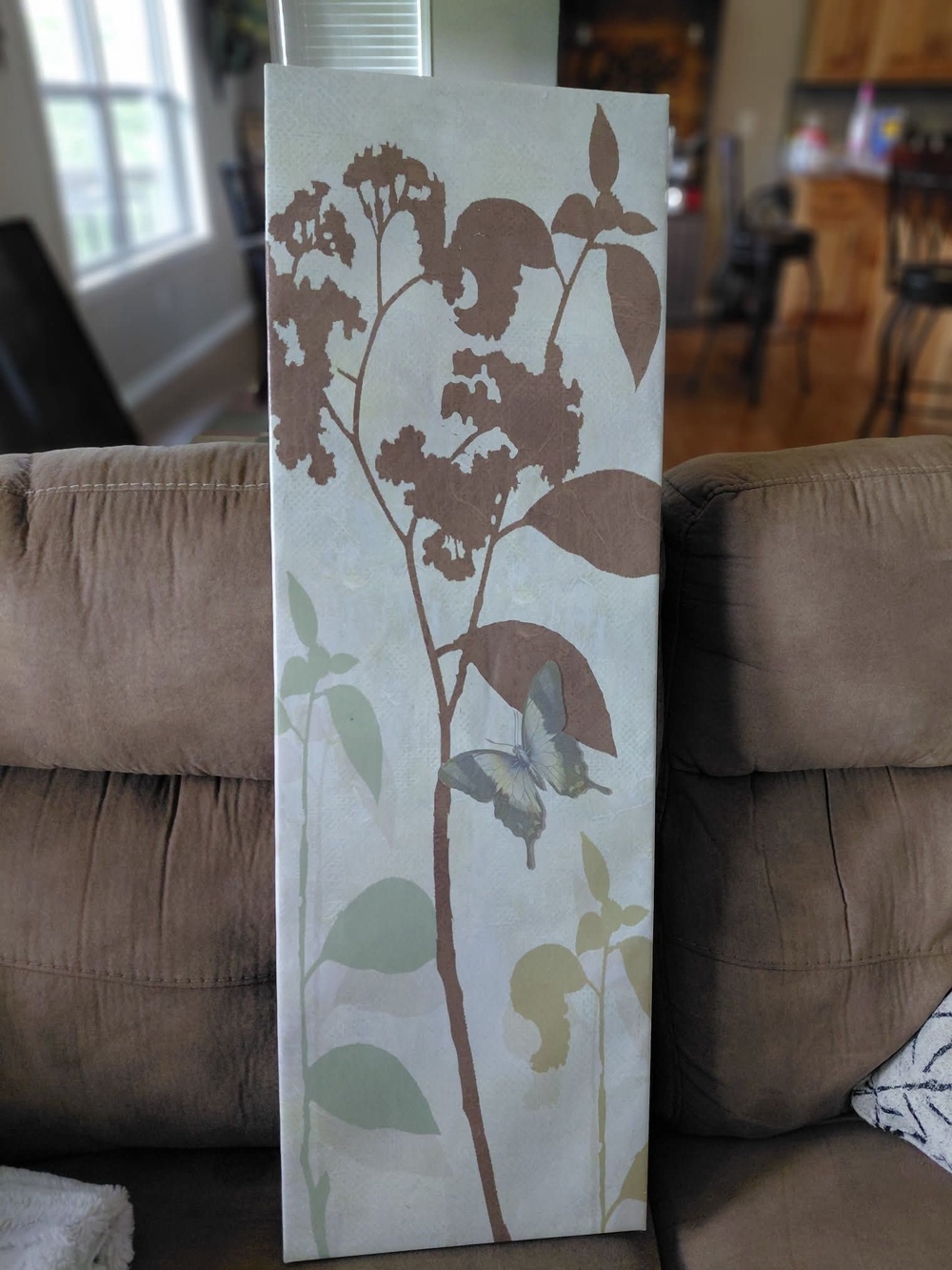 Hobby Lobby Botanical Butterfly Wall Art in Brown, Green, Cream